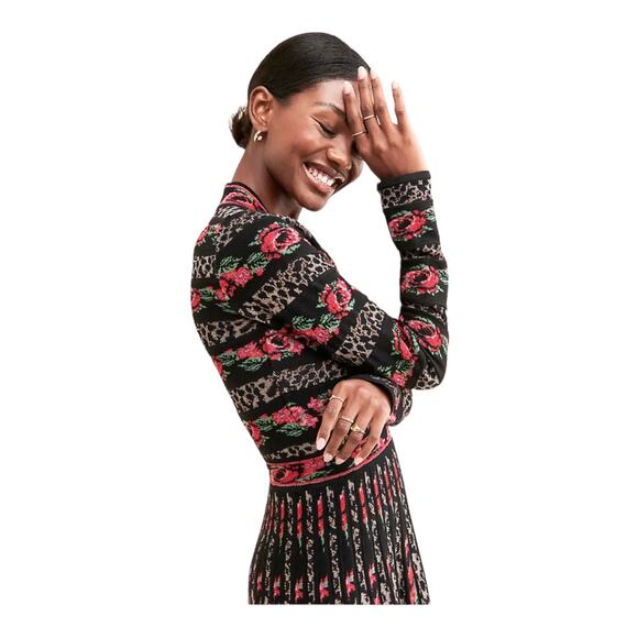 Anthropologie Cecilia Prado Emi Midi Floral Sweater Dress XS - Picture 3 of 15